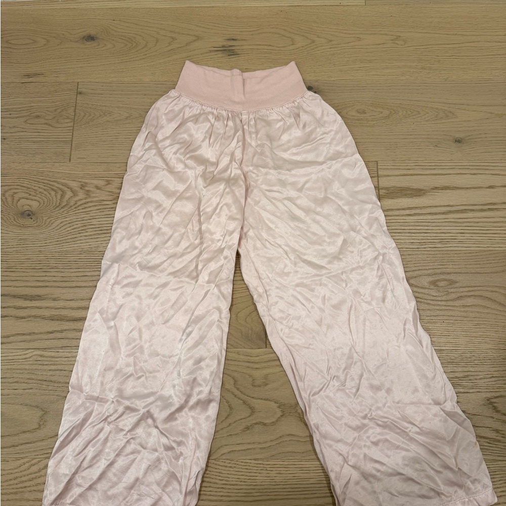 Pink PJ Harlow Satin Lounge Pants